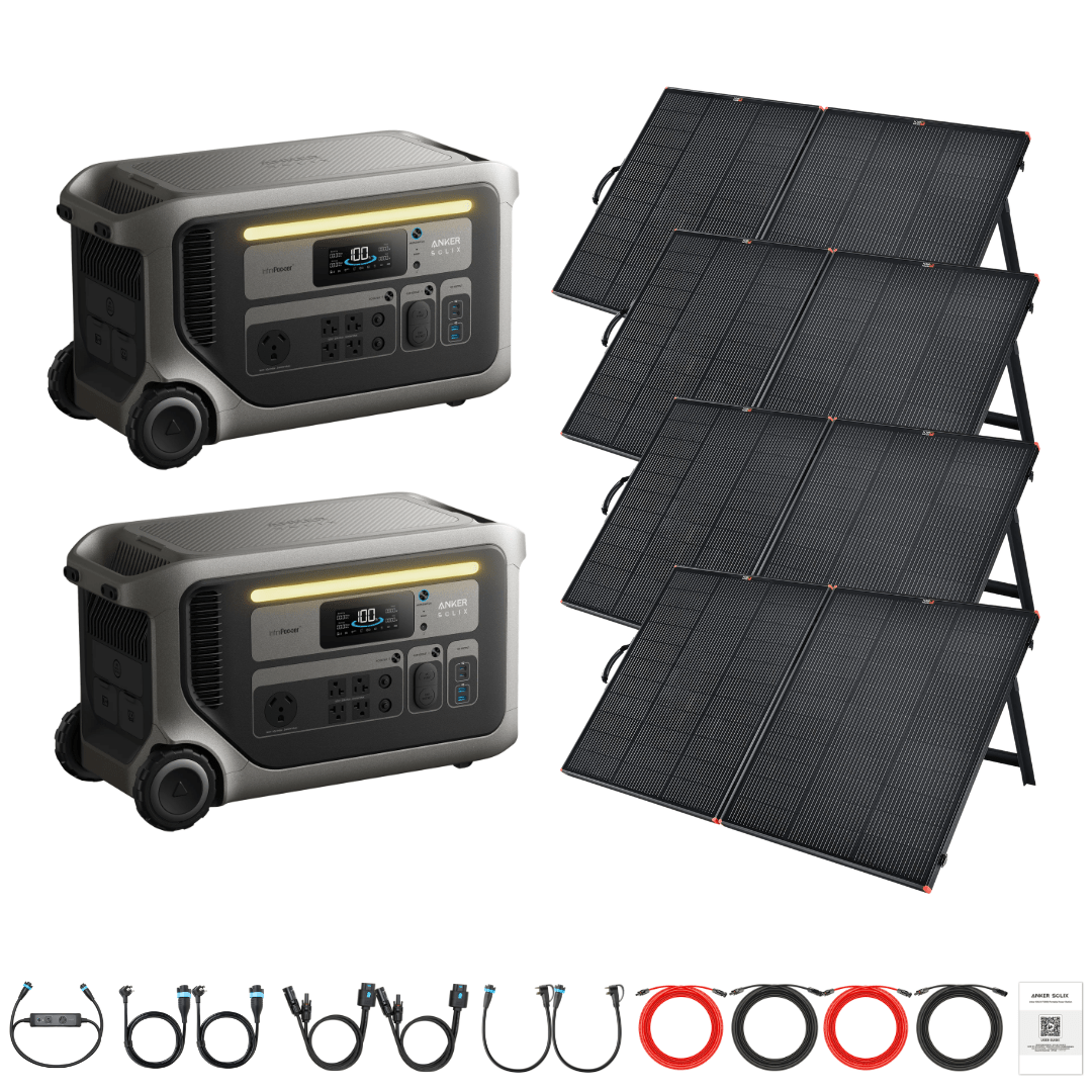 2 x Anker SOLIX F3000 + Custom Solar Panels Kits