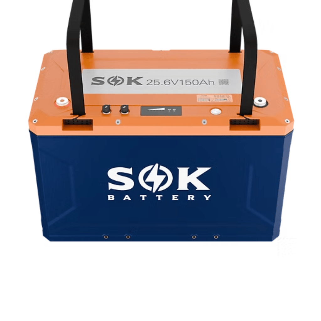 SOK Battery 24V 150Ah Lithium Iron Phosphate Battery With Built-in Heater & Bluetooth