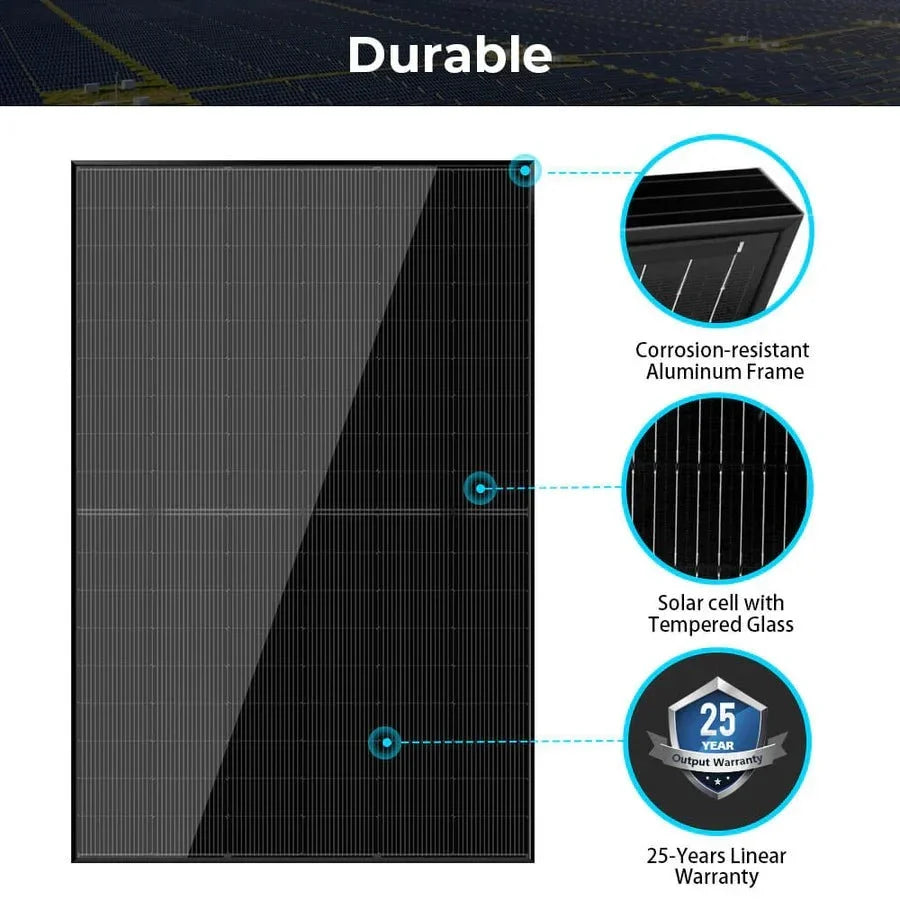 SunGoldPower 440W Monocrystalline Black N-Type Solar Panel