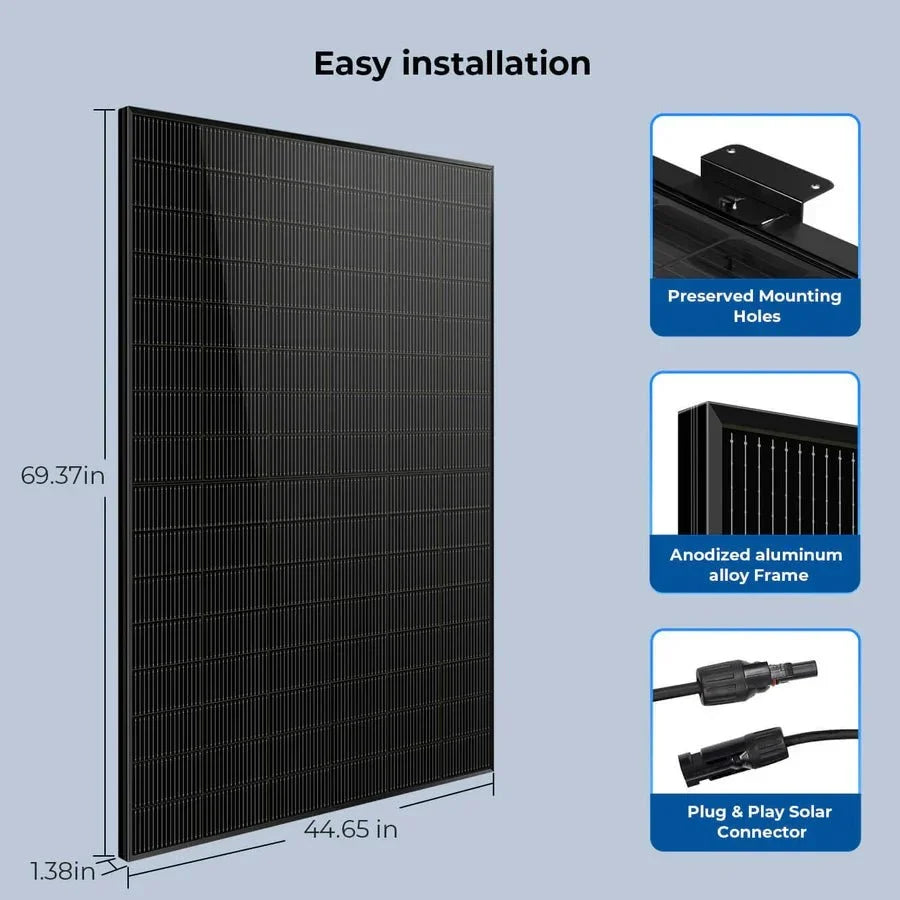 SunGoldPower 450 Watt Bifacial N-Type Monocrystalline Solar Panel
