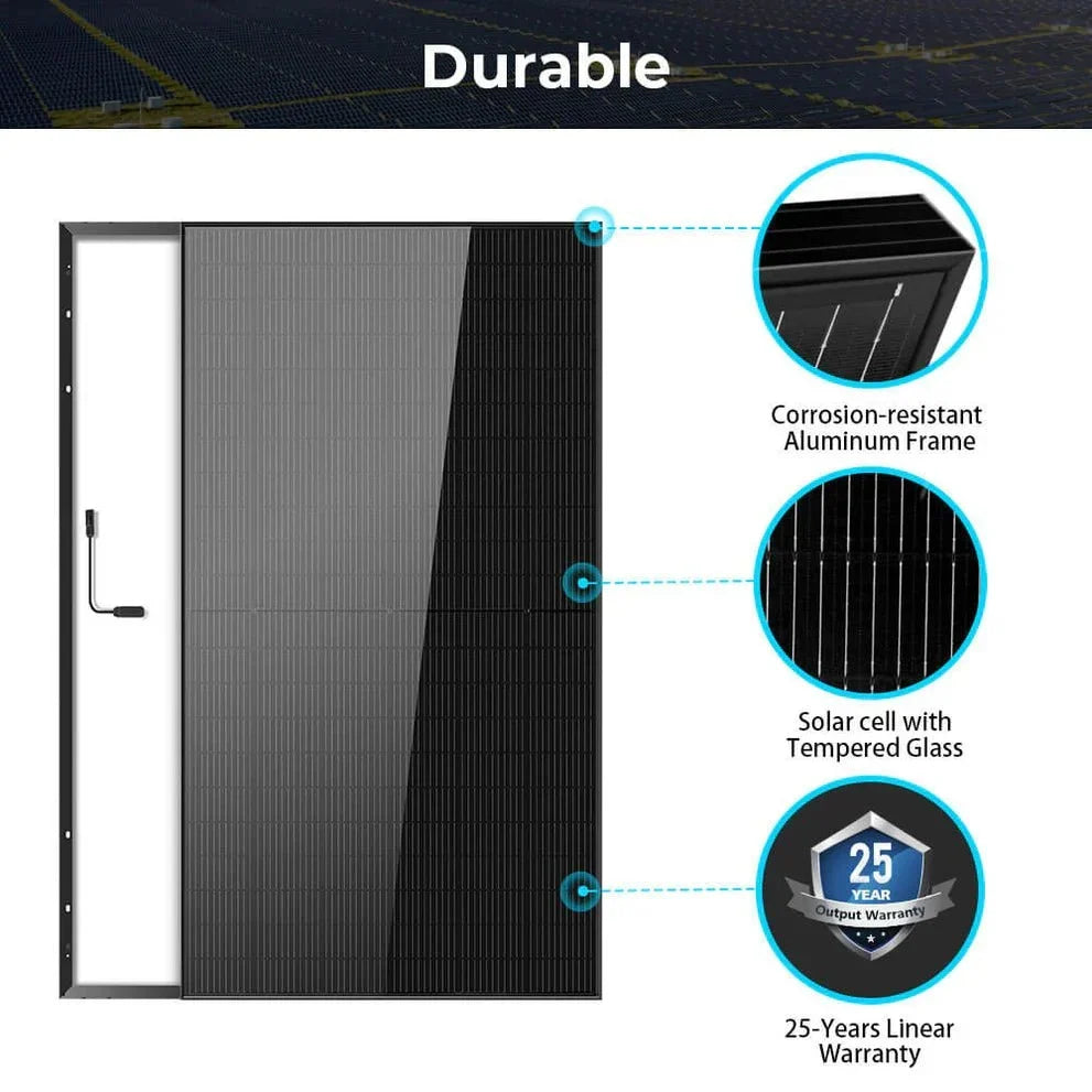SunGoldPower 500W Monocrystalline Black PERC Solar Panel
