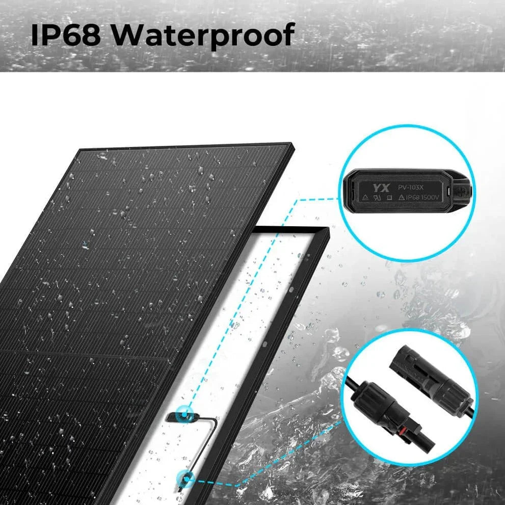 SunGoldPower 500W Monocrystalline Black PERC Solar Panel