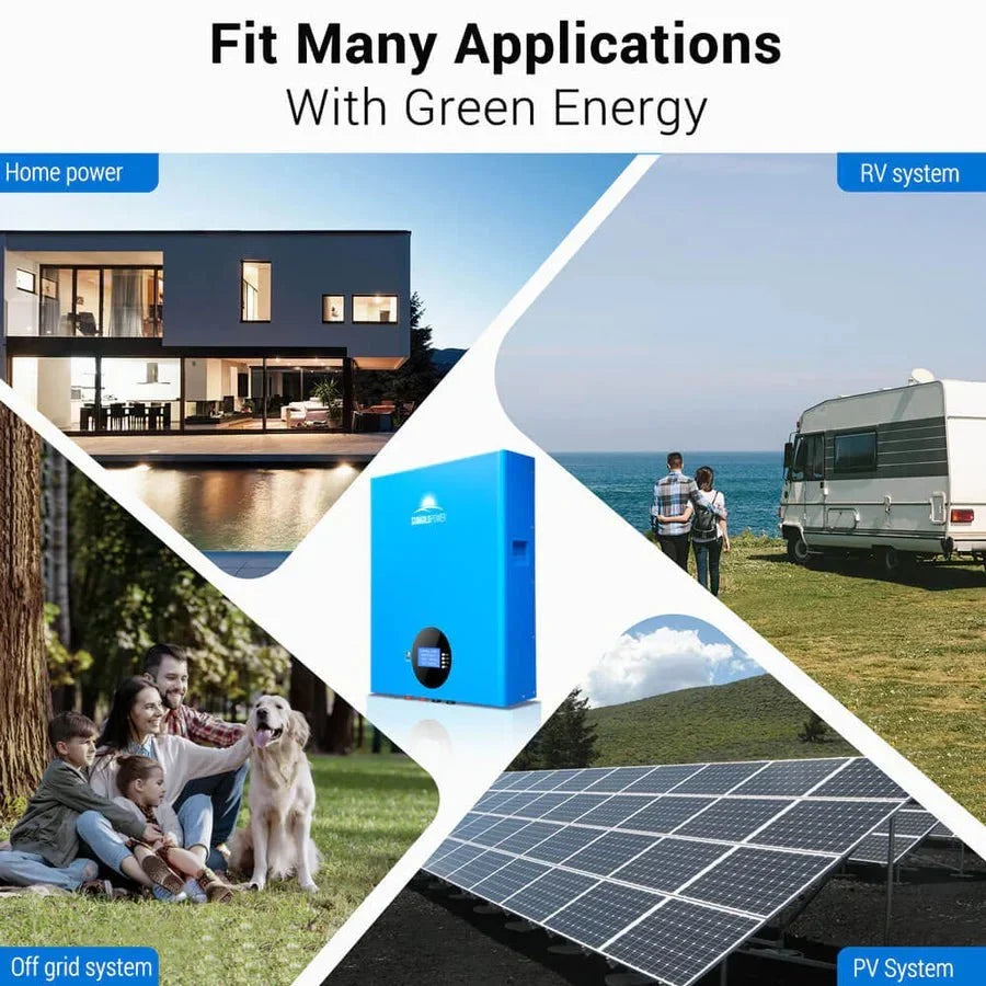 SunGoldPower 5.12kWh Powerwall LiFePO4 Lithium Battery