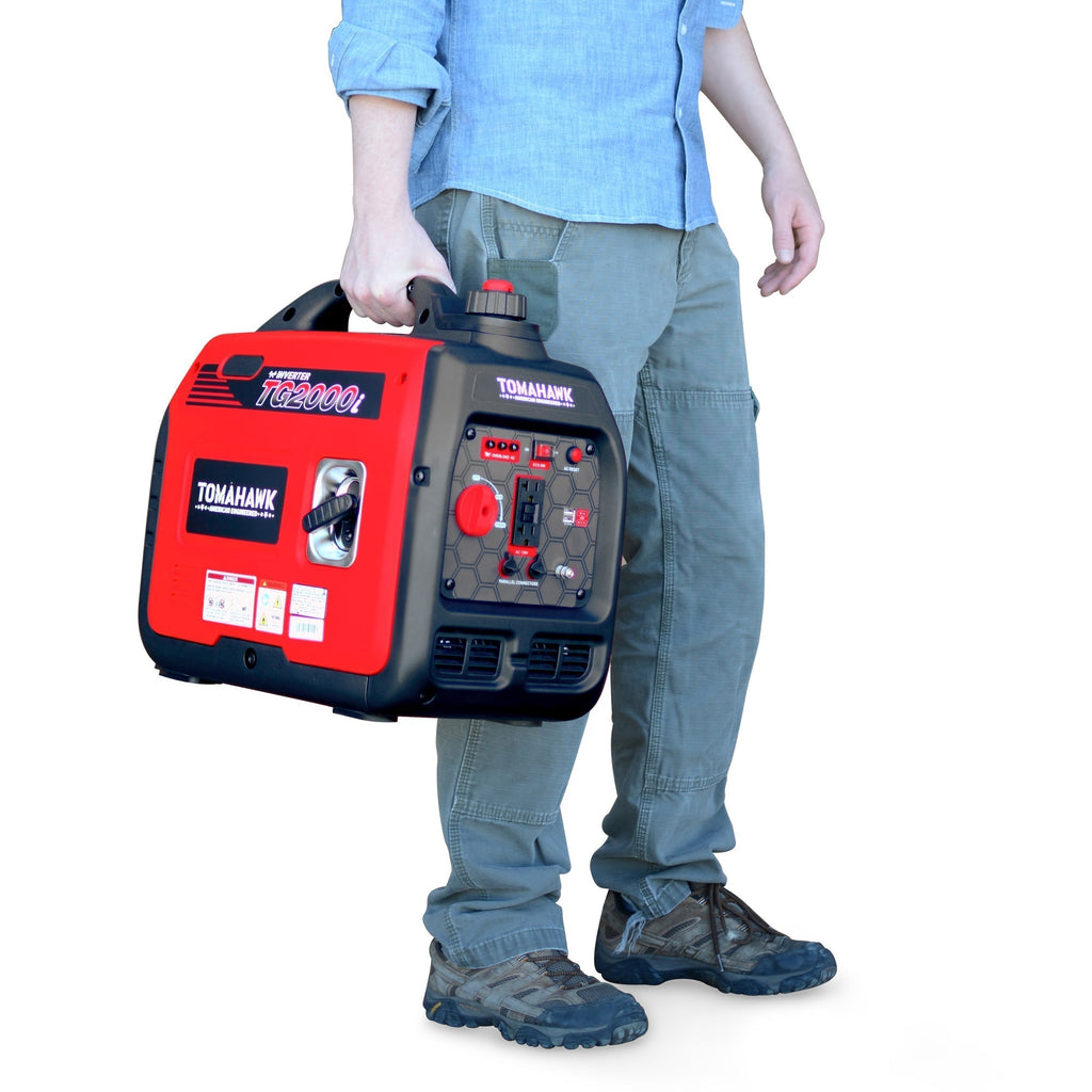 Tomahawk Power 2000 Watt Inverter Generator Super Quiet Portable Gas Power Professional Use