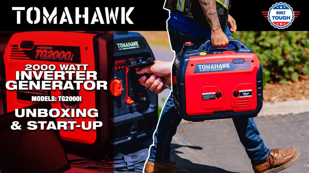 Tomahawk Power 2000 Watt Inverter Generator Super Quiet Portable Gas Power Professional Use