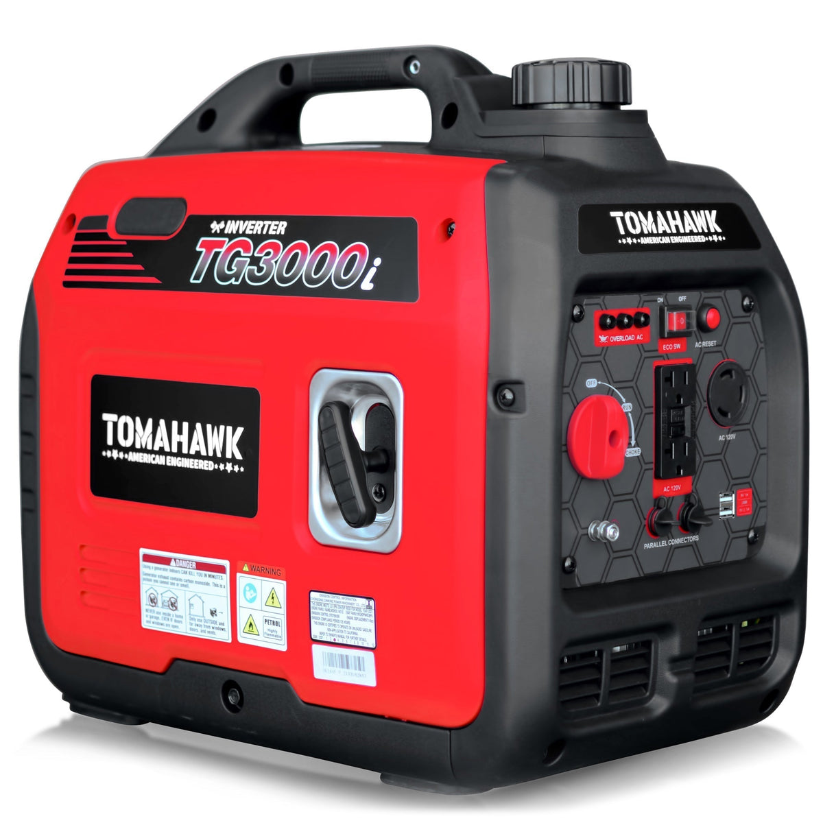 Tomahawk Power 3000 Watt Inverter Generator Super Quiet Portable Gas Power Professional Use