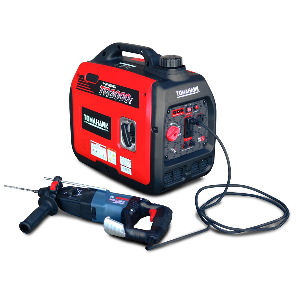 Tomahawk Power 3000 Watt Inverter Generator Super Quiet Portable Gas Power Professional Use