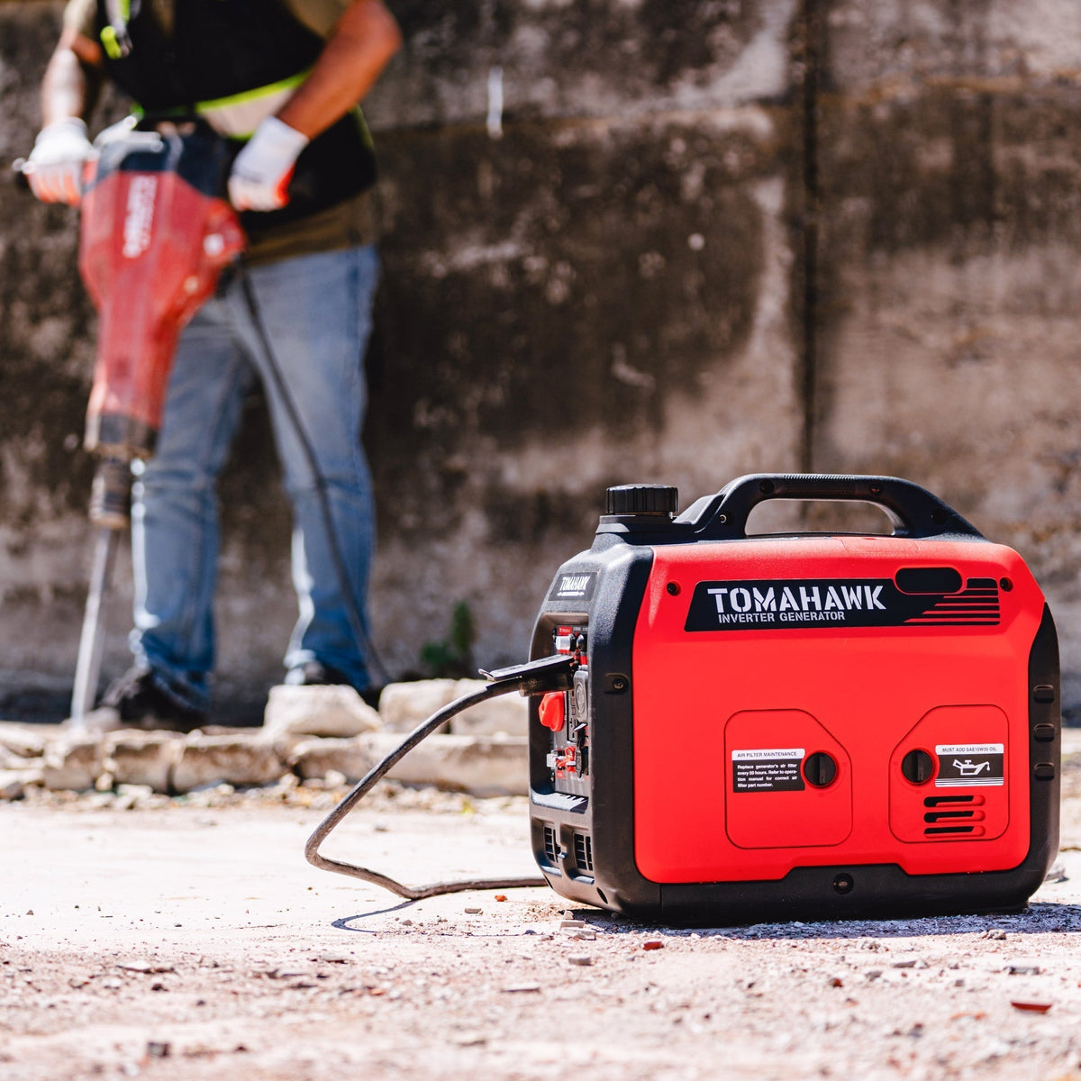 Tomahawk Power 3000 Watt Inverter Generator Super Quiet Portable Gas Power Professional Use