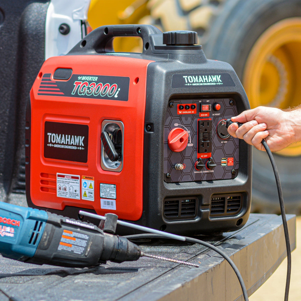 Tomahawk Power 3000 Watt Inverter Generator Super Quiet Portable Gas Power Professional Use