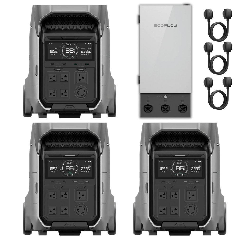 [Triple Kit] EcoFlow DELTA Pro 3 Portable Power Station + Smart Home Panel 2