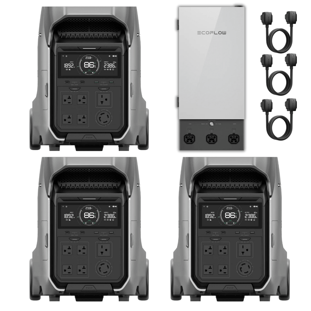 [Triple Kit] EcoFlow DELTA Pro 3 Portable Power Station + Smart Home Panel 2