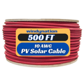 WindyNation 500 Foot Spool 10 Gauge 10 AWG Red Pure Copper Solar Panel Extension Cable Wire