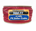 WindyNation 500 Foot Spool 12 Gauge 12 AWG Red Pure Copper Solar Panel Extension Cable Wire